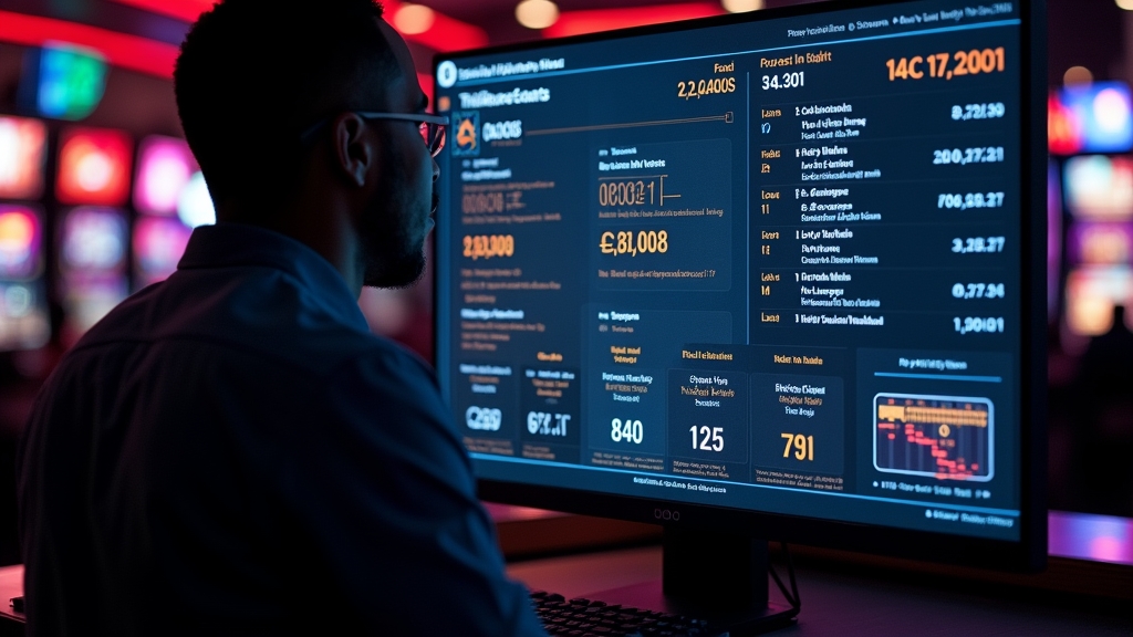 Dashboard mit Auszahlungsstatus, Limits und Bearbeitungszeit in dunkler Casino-Optik